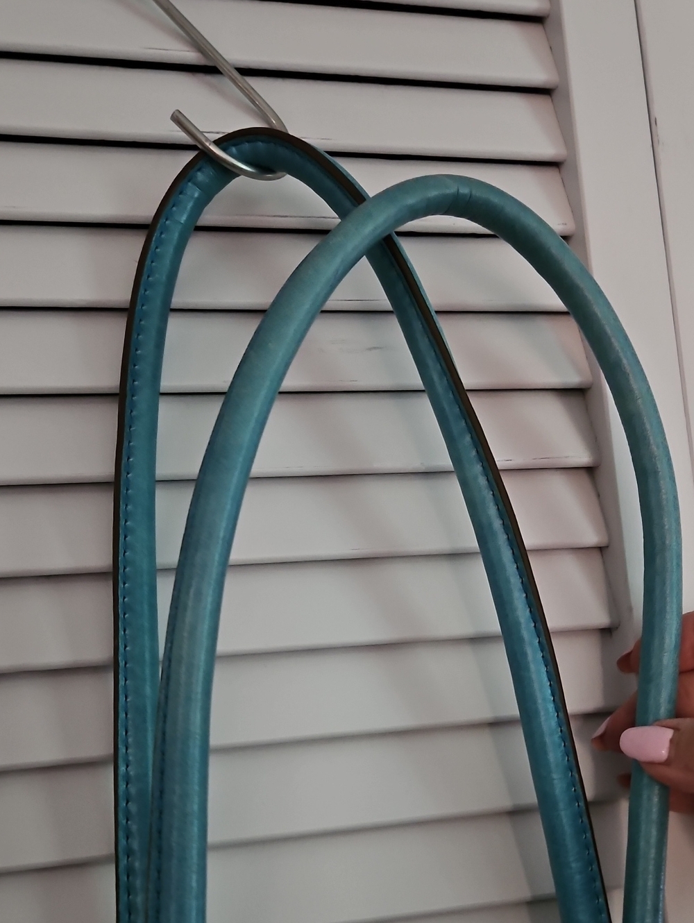 HOBO TEAL VINTAGE LEATHER SATCHEL (New $185) - Picture 12 of 13